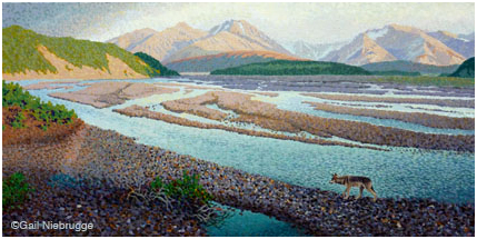 Landscape painting in progress Landscape painting in progress