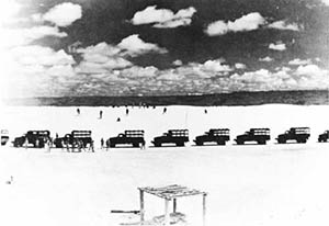 US Army convoy in White Sands NM