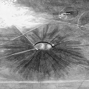 The Trinity Atomic Bomb Test Site Following the Blast