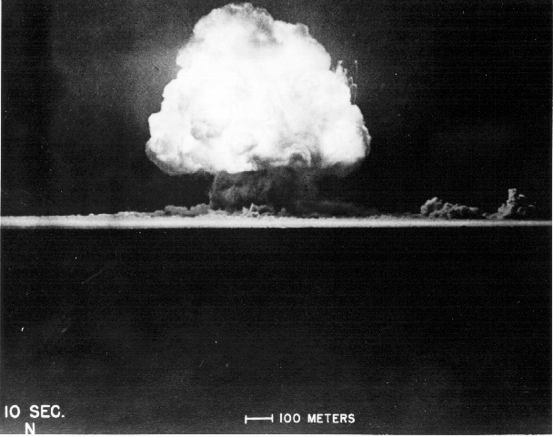 the first atomic bomb test 60 miles from White Sands NM 