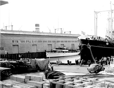 supplies on pier