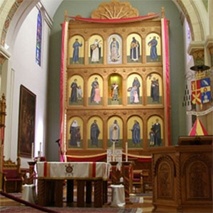 Reredos, Cathedral Basilica of St. Francis of Assisi, Santa Fe, New Mexico Reredos, Cathedral Basilica of St. Francis of Assisi, Santa Fe, New Mexico