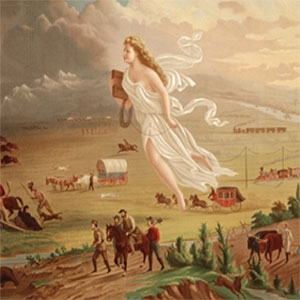 American Progress' by John Gast, an allegorical representation of Manifest Destiny American Progress' by John Gast, an allegorical representation of Manifest Destiny