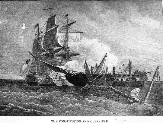 Commemorative Plate depicting Two Ships Fighting at Sea Commemorative Plate depicting Two Ships Fighting at Sea
