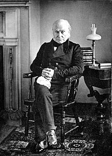 John Quincy Adams sitting for a portrait 