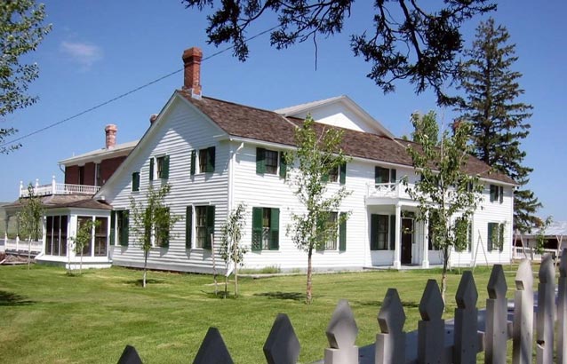 a large two story farmhouse a large two story farmhouse