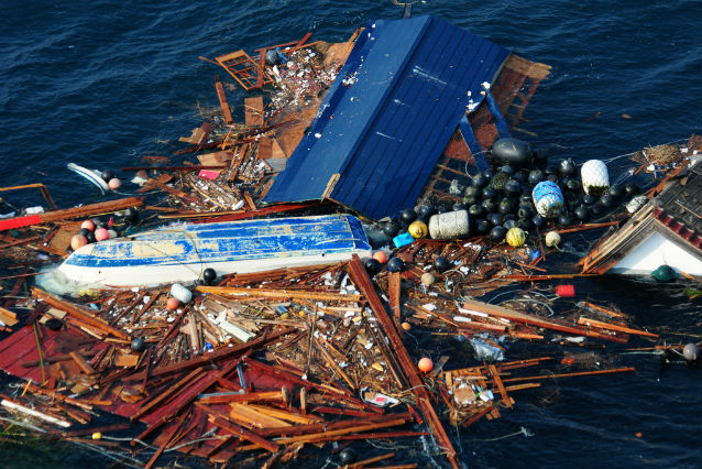 debris in ocean