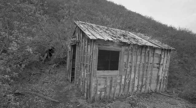 black and white photo of the Little Annie Mine