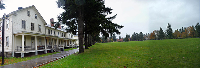 barracks and parade grounds