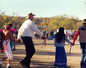 O'odham Circle Dance at the Fiesta de Tumacácori held at the park annually.