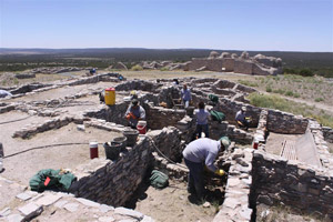 Park Service employees backfilling rooms in 2012. 