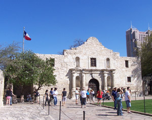 Front view of the Alamo 