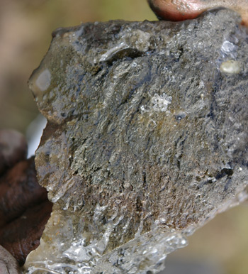 a muddy piece of permafrost