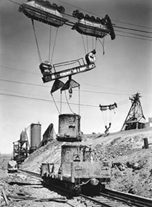 Hauling concrete.  Bureau of Reclamation