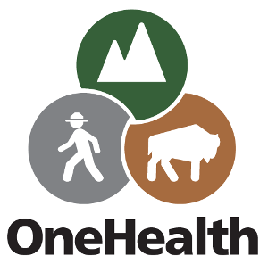 One Health logo showing mountains, park ranger, and bison