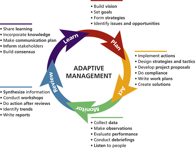 Illustration of the cyclic adaptive management process