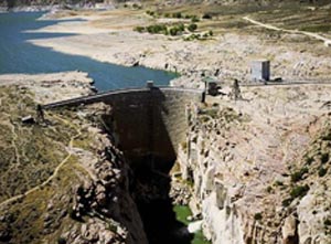  Pathfinder Dam with water in the background 