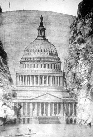 Black and white drawing of the U.S. Capital 