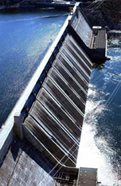 Sky view of Grand Coulee Dam 