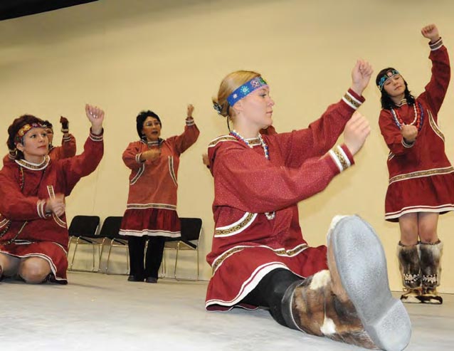 People performing traditional Native dances.