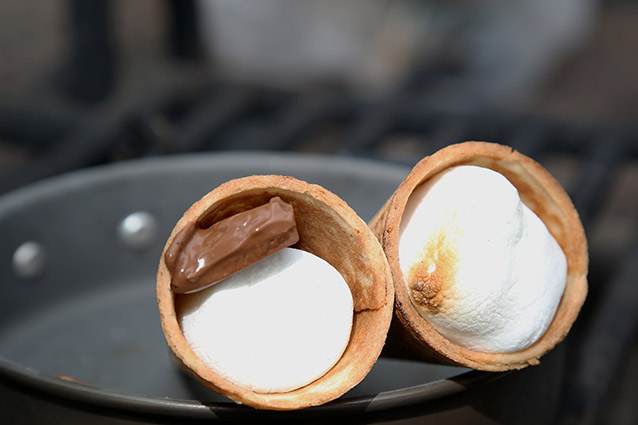s'mores in a cone s'mores in a cone