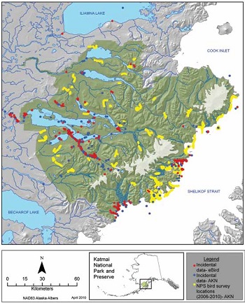 map of Katmai National Park map of Katmai National Park