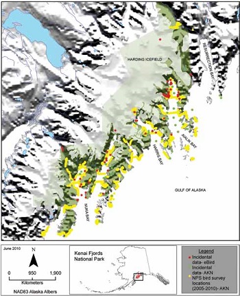 map of Kenai Fjords National Park