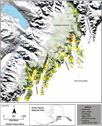 map of Kenai Fjords National Park map of Kenai Fjords National Park
