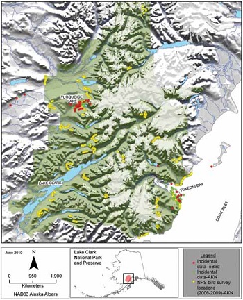 map of Lake Clark National Park and Preserve