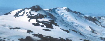 snow covered volcano summit snow covered volcano summit