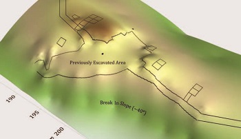 graphical representation of areas previously excavated graphical representation of areas previously excavated