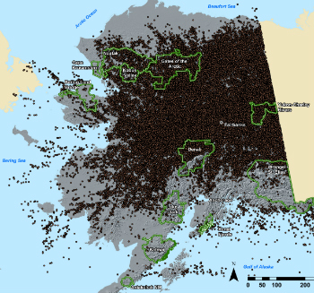 map of Alaska showing locations of lightning strikes map of Alaska showing locations of lightning strikes