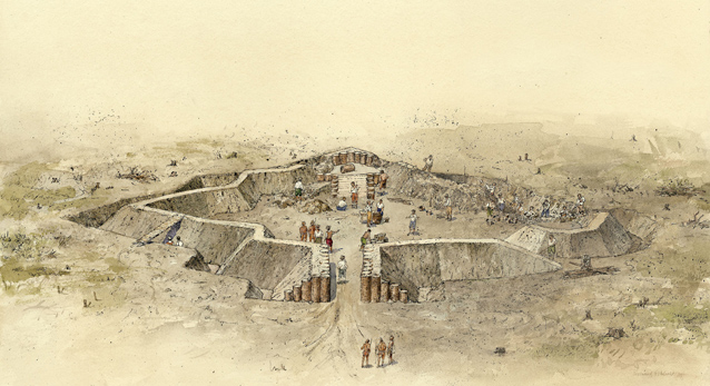 Illustration of 1585 earthwork. Illustration of 1585 earthwork.