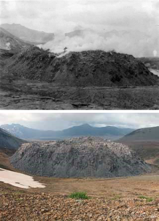 two photos comparing a rocky valley with little to no vegetation two photos comparing a rocky valley with little to no vegetation