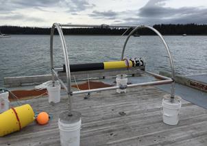 Hydrophone sitting on a dock