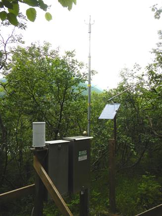 gaging station set up near river