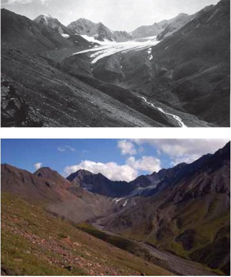Teklanika Glacier 1919 (capps) & in 2004 (Karpilo) Teklanika Glacier 1919 (capps) & in 2004 (Karpilo)