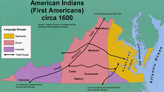 Map of Native American Language groups ca. 1600