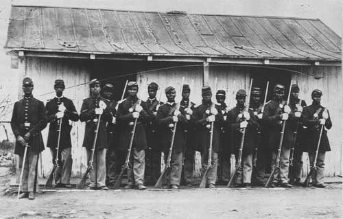 Members of the 107th Infantry of the U.S. Colored Troops