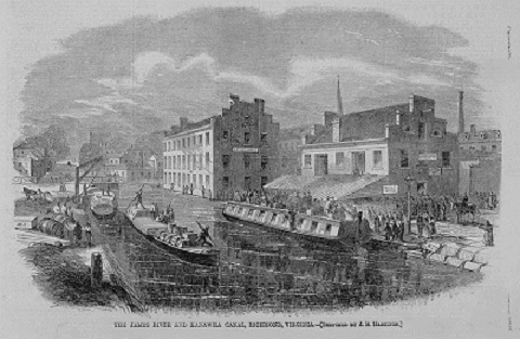 James River and Kanawha Canal i 1865