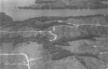 Aerial of Fort Pocahontas (unknown date)