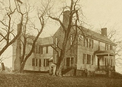 Historic photo of Tuckahoe mansion in 1909