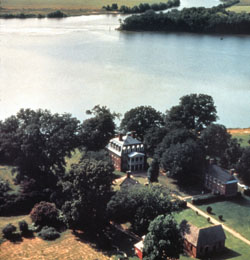 aerial of Shirley Plantation aerial of Shirley Plantation