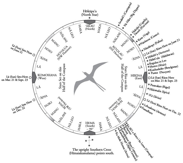 Nainoa Thompson's Star compass shows relationships among stars.