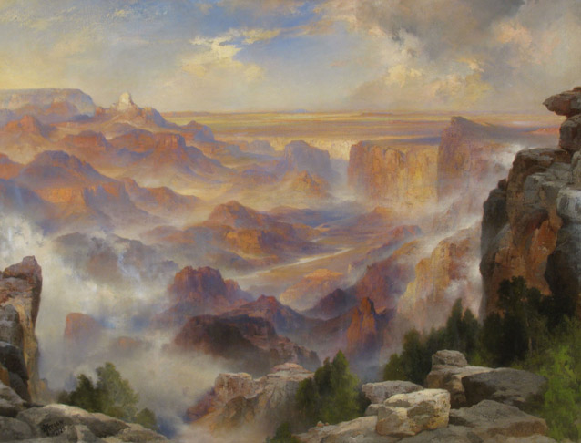 A painting of (Grand Canyon Scene at Eastern End of Canyon)