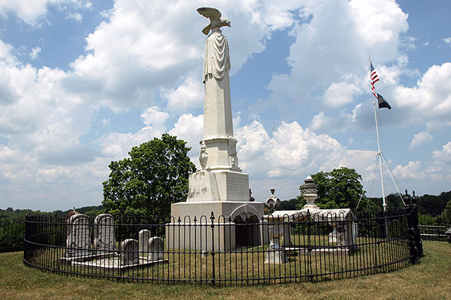 The Johnson cemetery plot (A.J. Cemetery: Cultural Landscapes Inventory, NPS, 2009)
