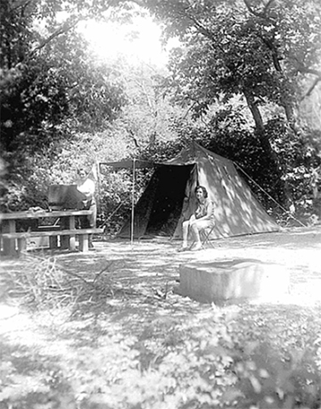 Early park outing at Rock Creek Campground, 1953 (Rock Creek Campground: CLI, NPS, 2007) Early park outing at Rock Creek Campground, 1953 (Rock Creek Campground: CLI, NPS, 2007)