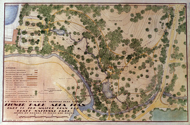 Site plan of the Flower Park area, 1903 (CHIC archives)