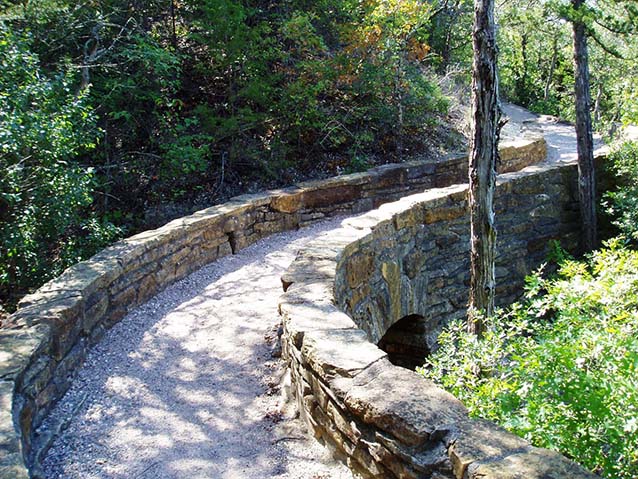 Rustic stonework at Bromide Hill (K. Ruhnke, NPS)