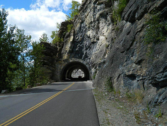 West side tunnel of Going-to-the-Sun Road, 2012 (K. Armagost, NPS)